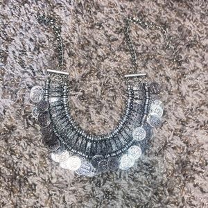 Silver coin necklace